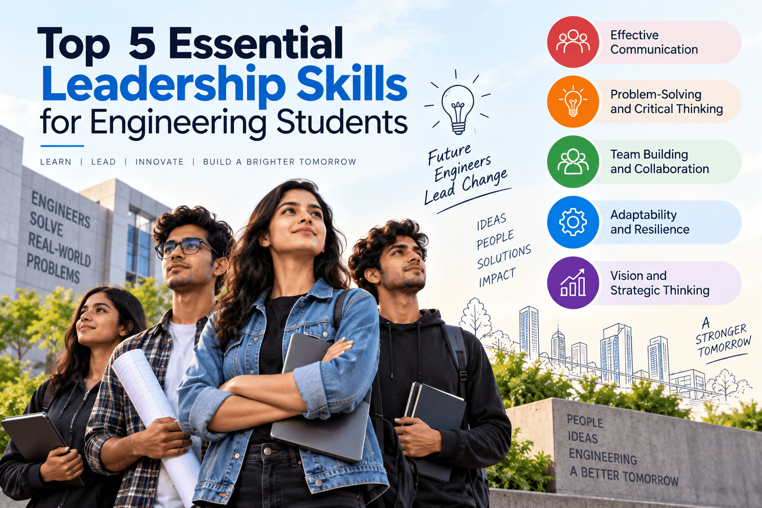 Top 5 Essential Leadership Skills for Engineering Students